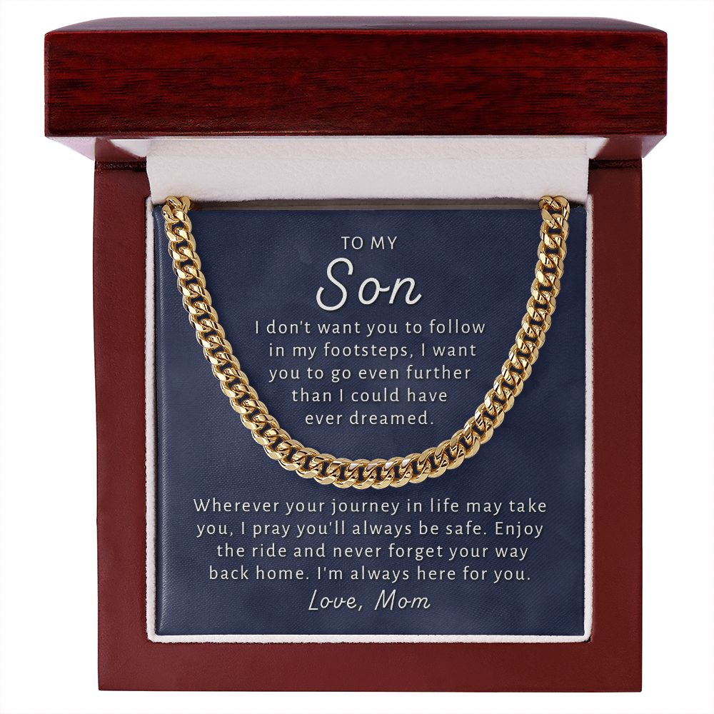 Gift For Son From Mom - Go Further Cuban Link Chain