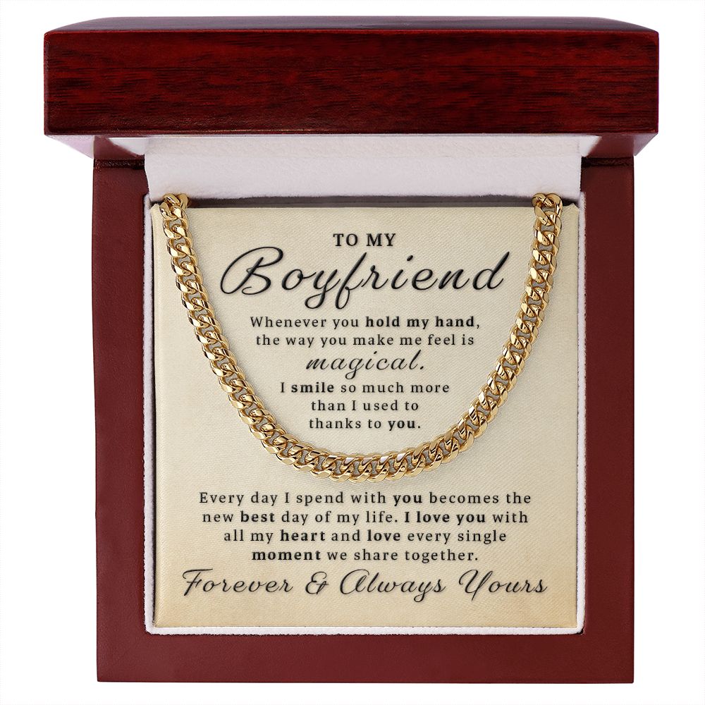 Gift For Boyfriend - Make Me Feel Magical Cuban Link Chain