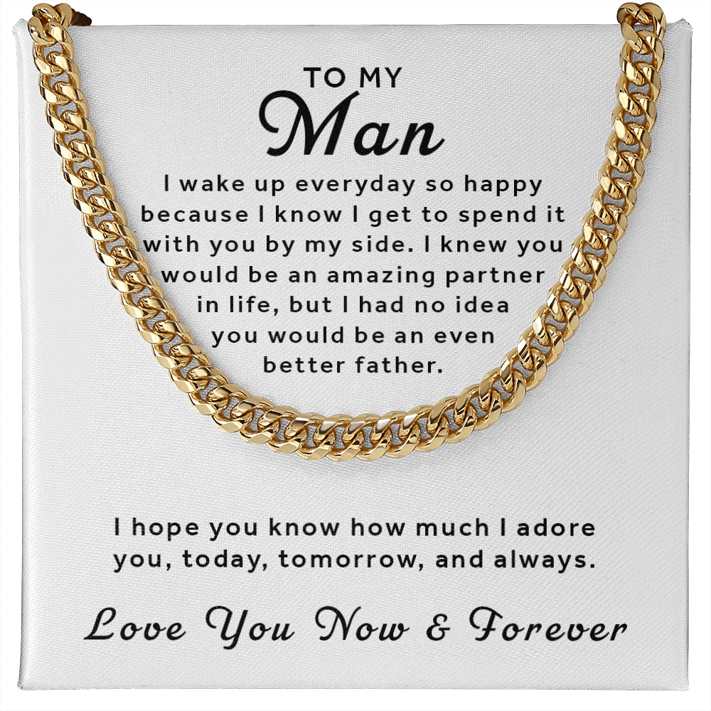 Gift For My Man - You By My Side Cuban Link Chain