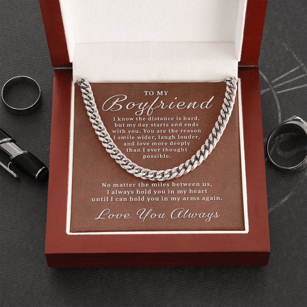 Gift for Boyfriend - Miles Between Us Cuban Link Chain