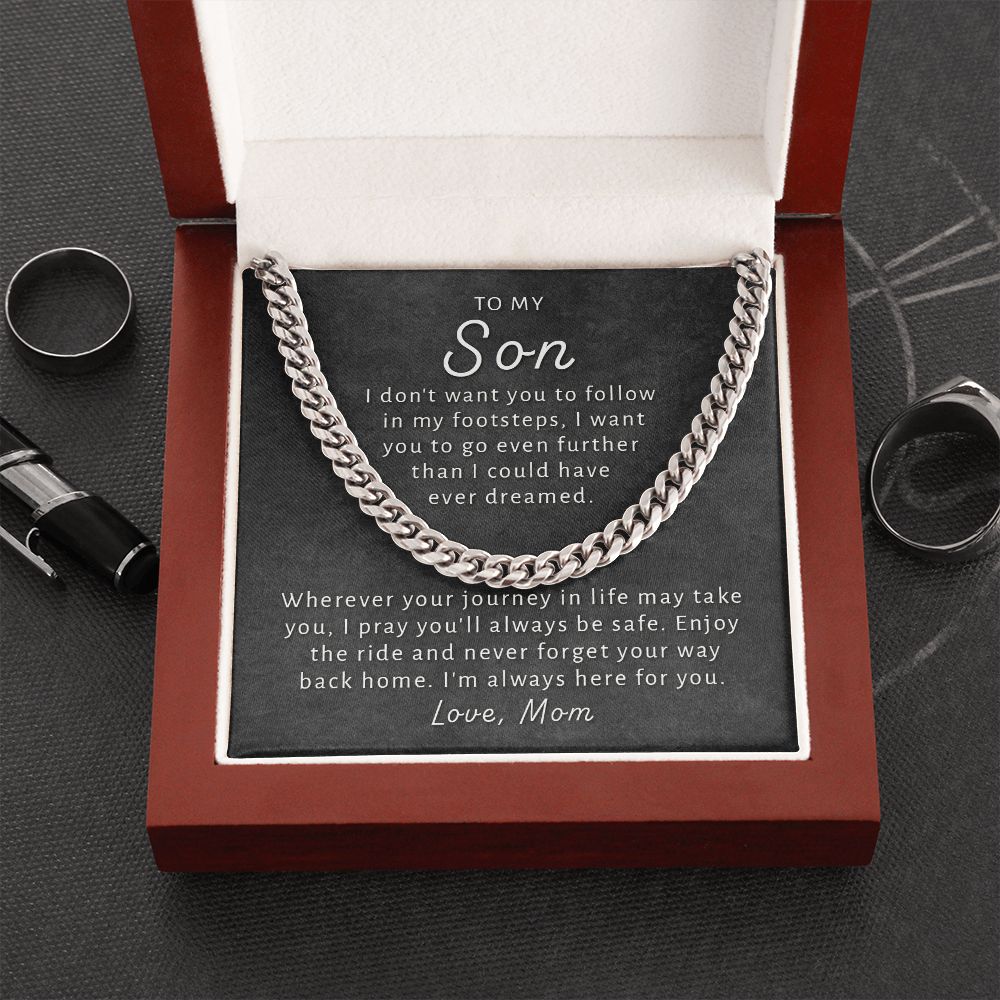 Gift For Son From Mom - Go Further Cuban Link Chain