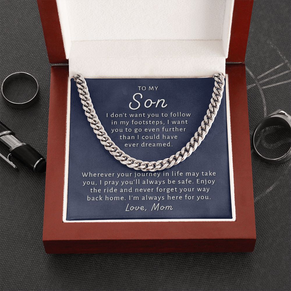 Gift For Son From Mom - Go Further Cuban Link Chain