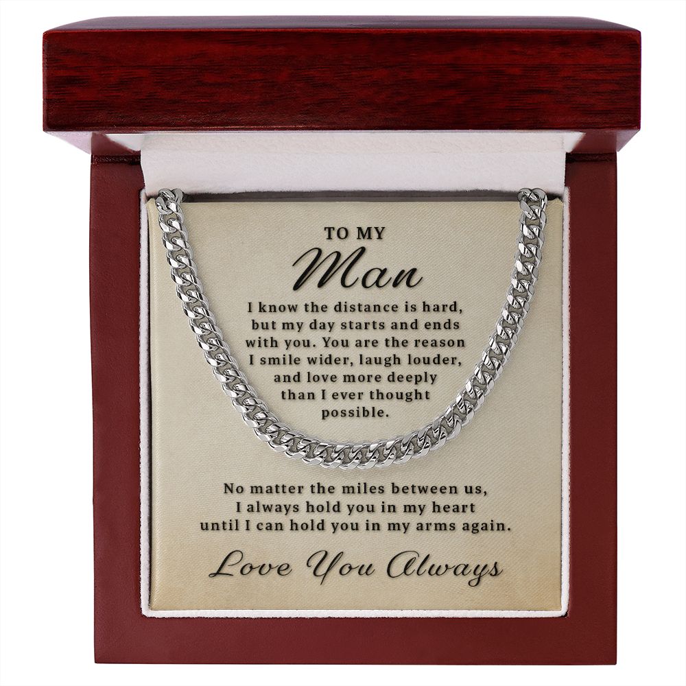 Gift for My Man - Miles Between Us Cuban Link Chain