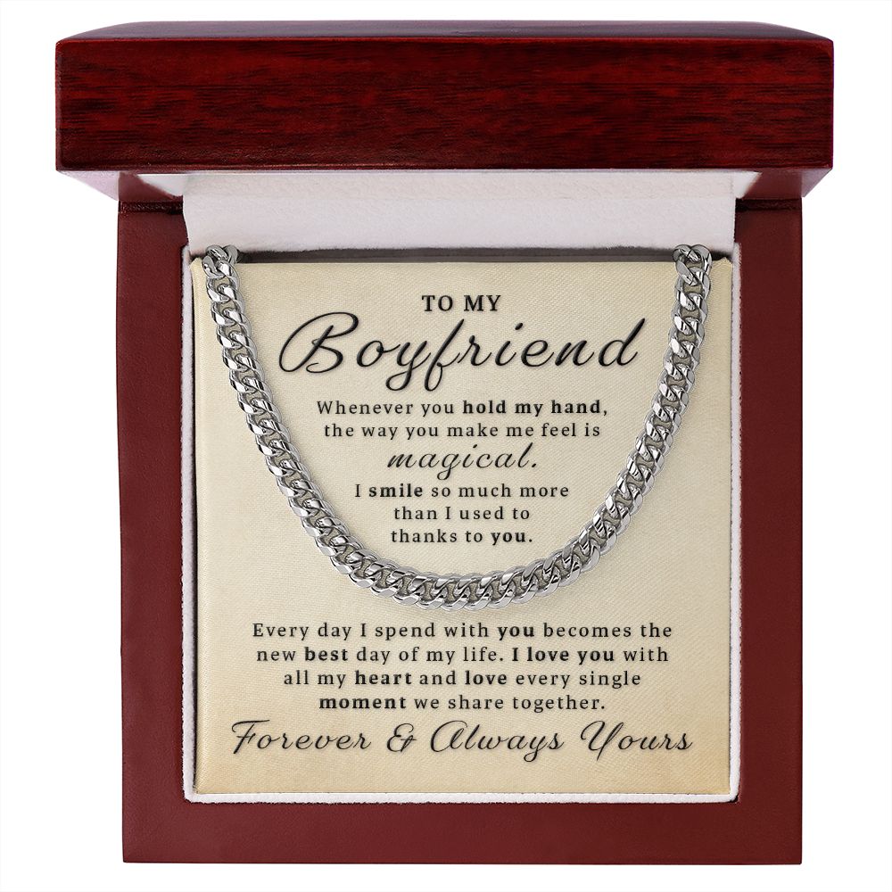 Gift For Boyfriend - Make Me Feel Magical Cuban Link Chain