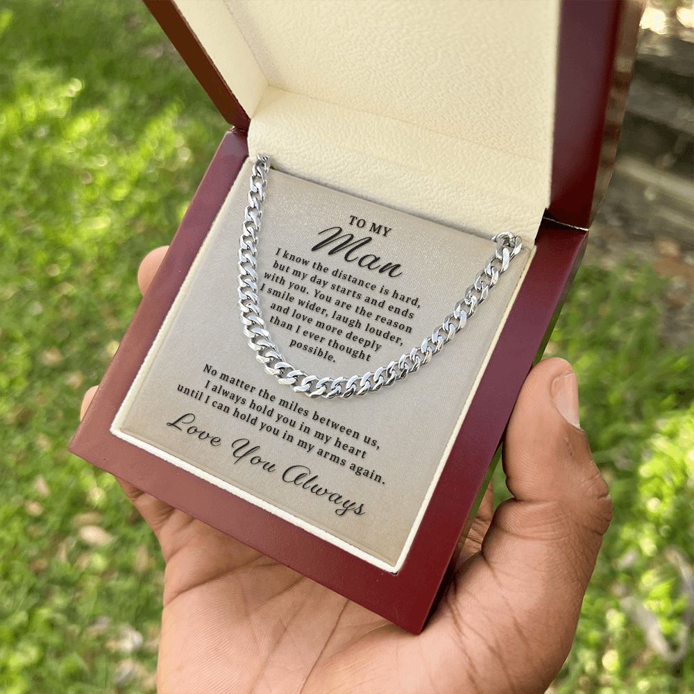 Gift for My Man - Miles Between Us Cuban Link Chain