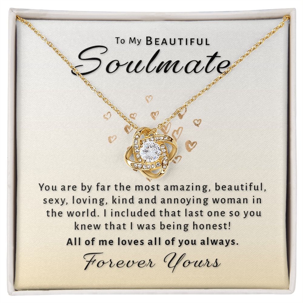 Gift For Soulmate - Most Amazing Love Knot Necklace