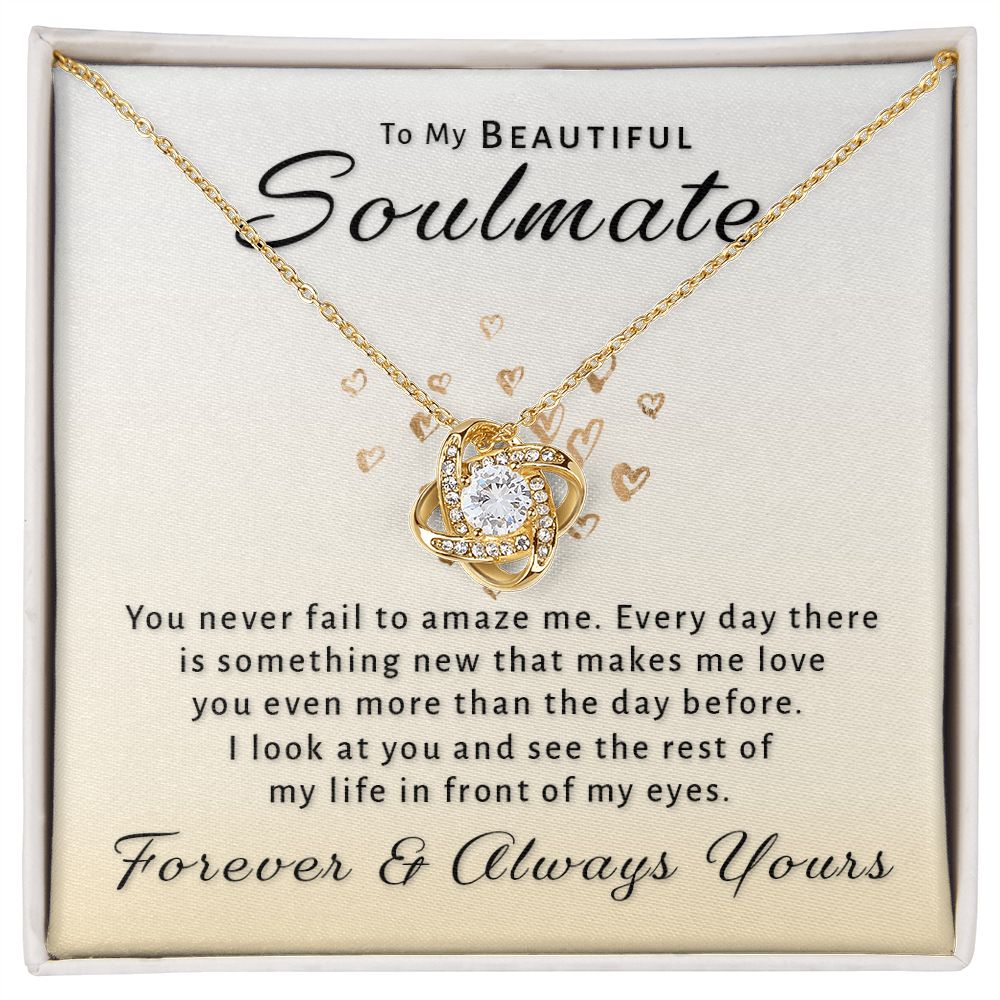 Gift For Soulmate - You Amaze Me Love Knot Necklace