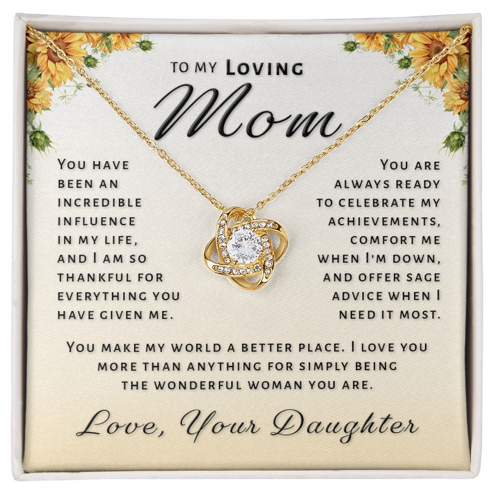 Gift for Mom From Daughter - Incredible Influence Love Knot Necklace