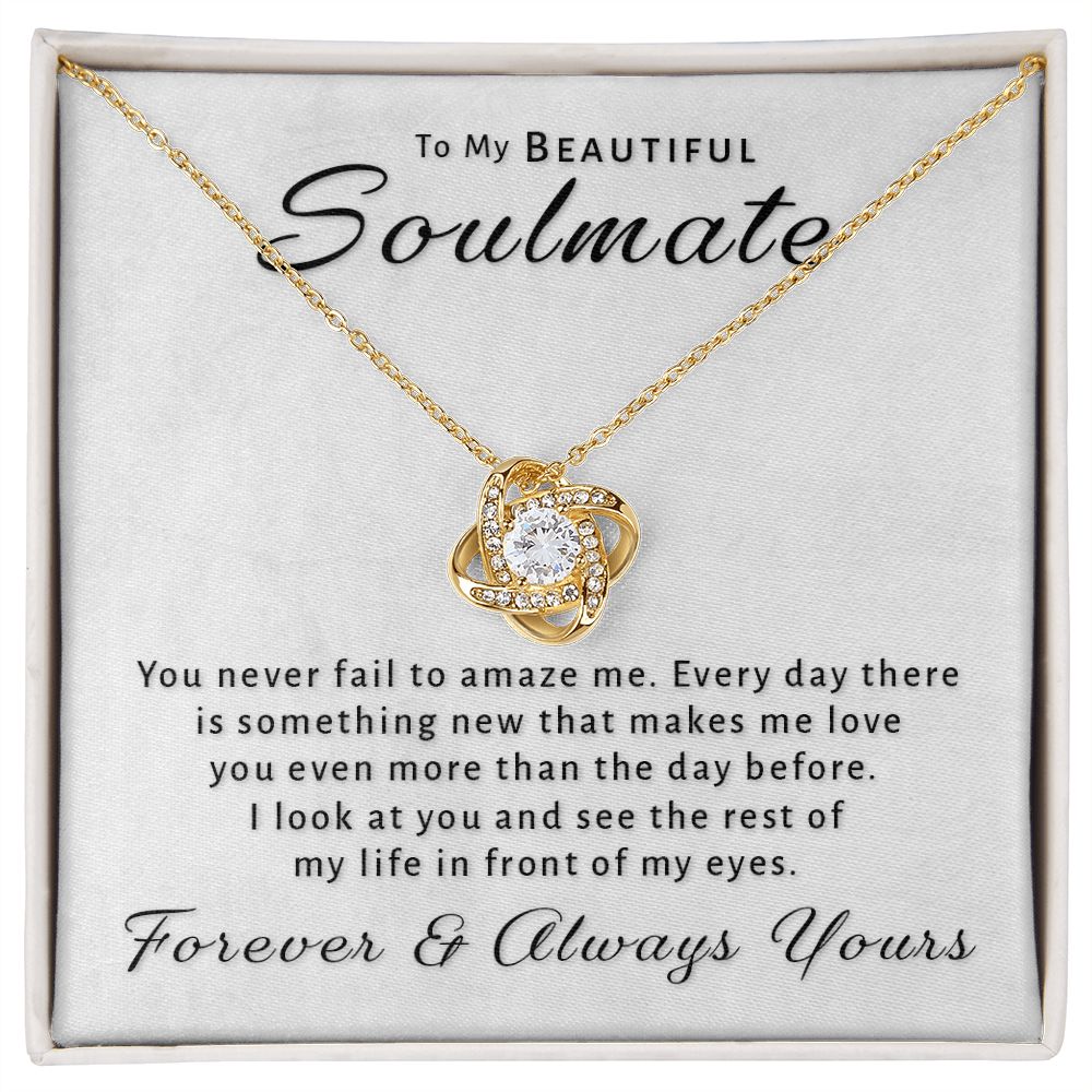 Gift For Soulmate - You Amaze Me Love Knot Necklace