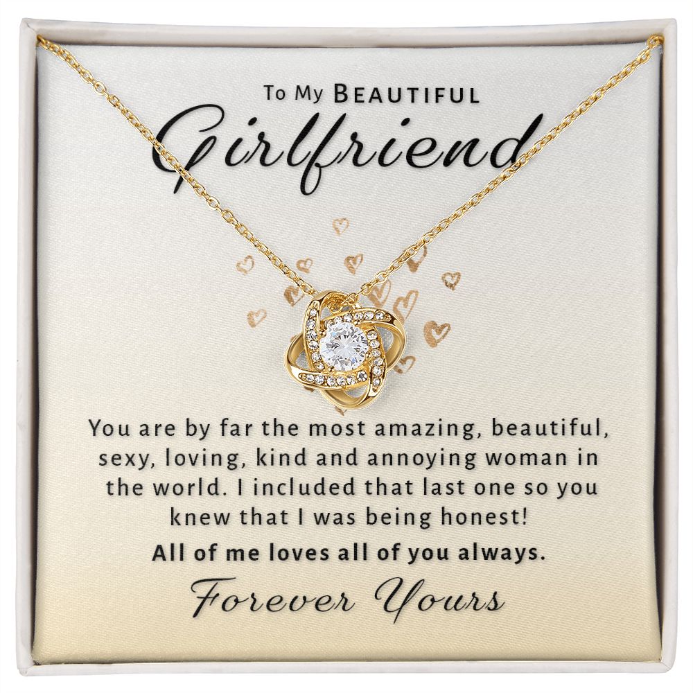 Gift For Girlfriend - Most Amazing Love Knot Necklace