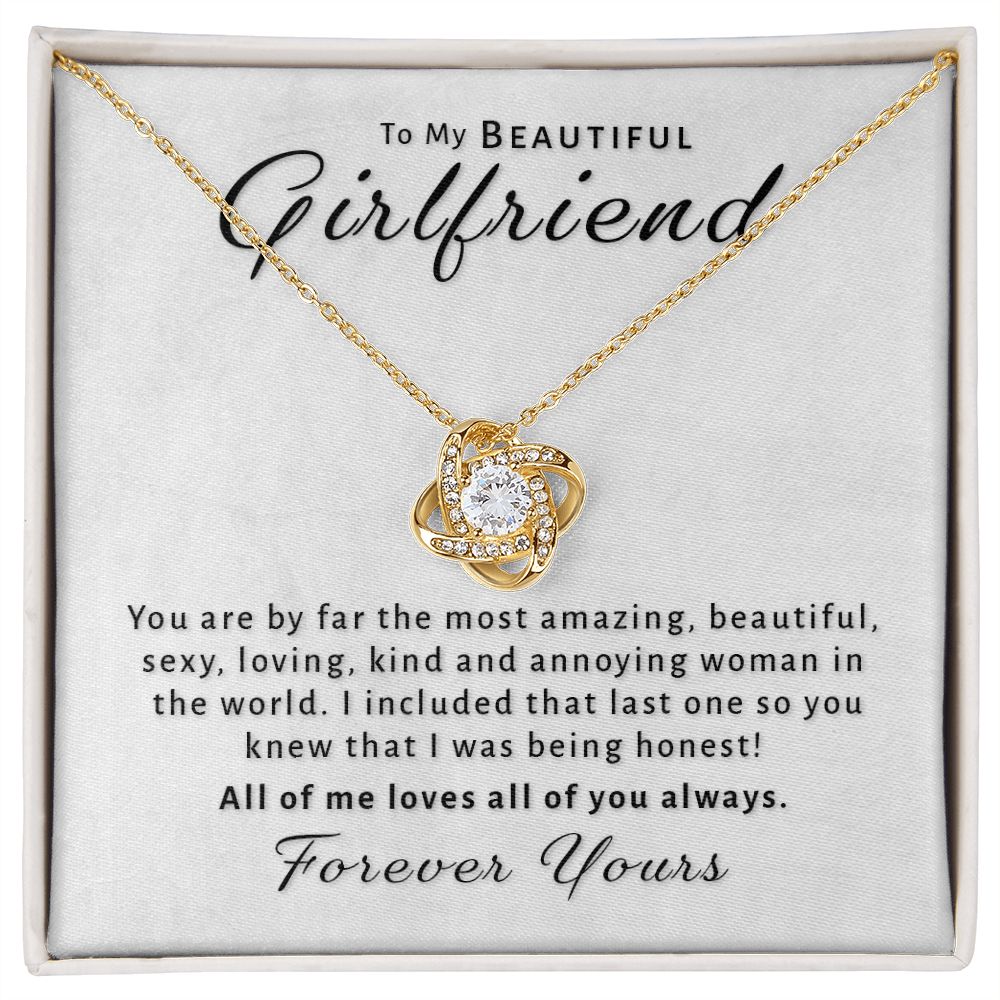 Gift For Girlfriend - Most Amazing Love Knot Necklace