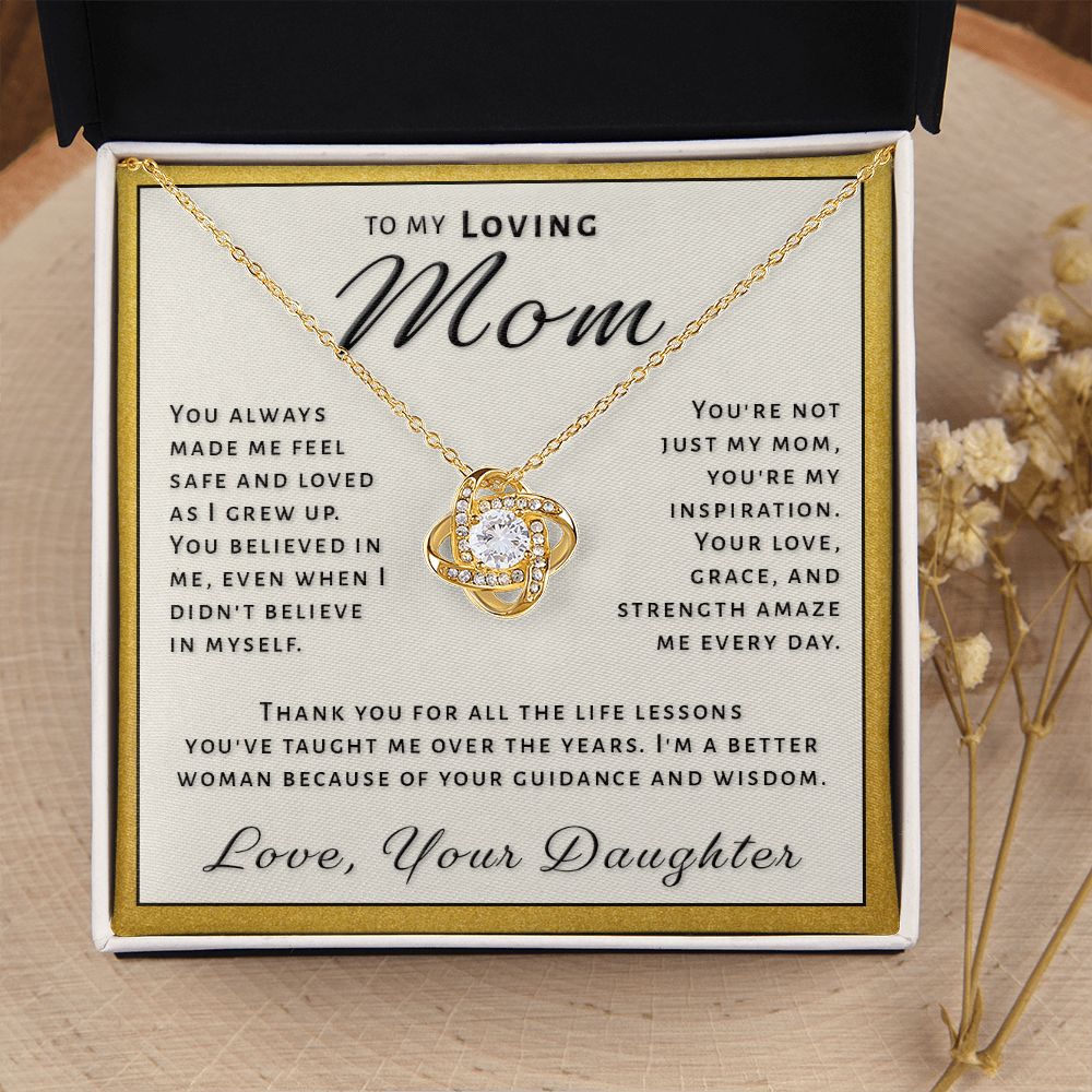 Gift for Mom From Daughter - My Inspiration Love Knot Necklace