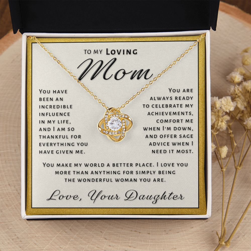 Gift for Mom From Daughter - Incredible Influence Love Knot Necklace