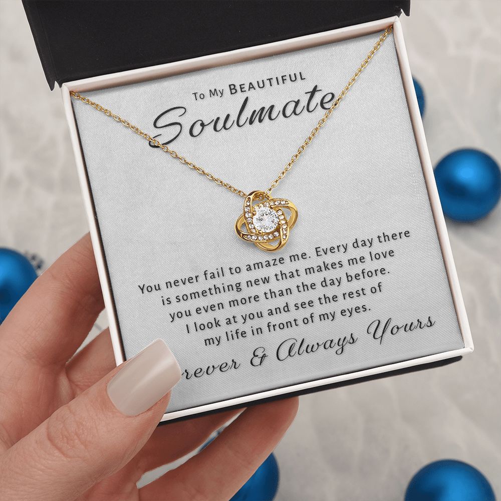 Gift For Soulmate - You Amaze Me Love Knot Necklace