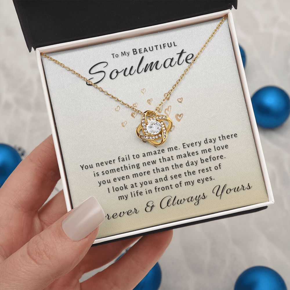 Gift For Soulmate - You Amaze Me Love Knot Necklace