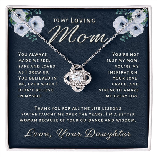 Gift for Mom From Daughter - My Inspiration Love Knot Necklace