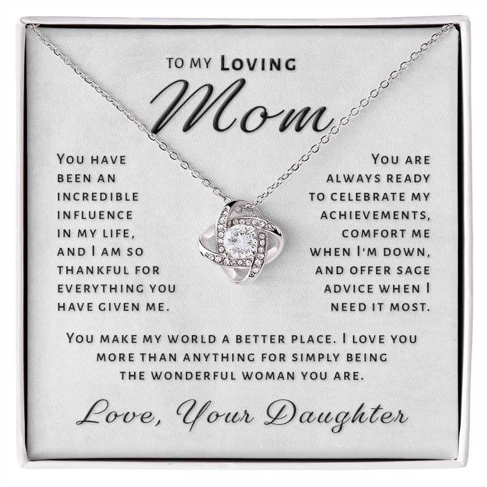 Gift for Mom From Daughter - Incredible Influence Love Knot Necklace