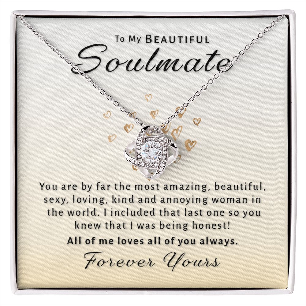 Gift For Soulmate - Most Amazing Love Knot Necklace