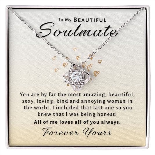 Gift For Soulmate - Most Amazing Love Knot Necklace