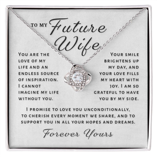 Gift For Future Wife - I Promise Love Knot Necklace