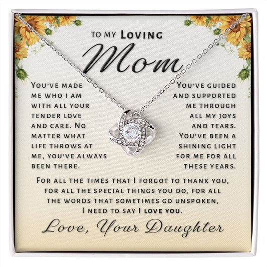 Gift for Mom From Daughter - Special Things Love Knot Necklace