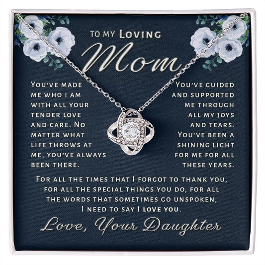 Gift for Mom From Daughter - Special Things Love Knot Necklace