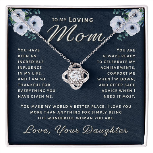 Gift for Mom From Daughter - Incredible Influence Love Knot Necklace