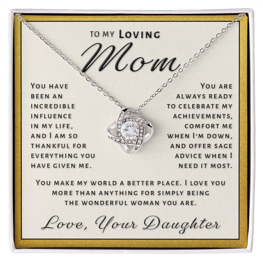 Gift for Mom From Daughter - Incredible Influence Love Knot Necklace