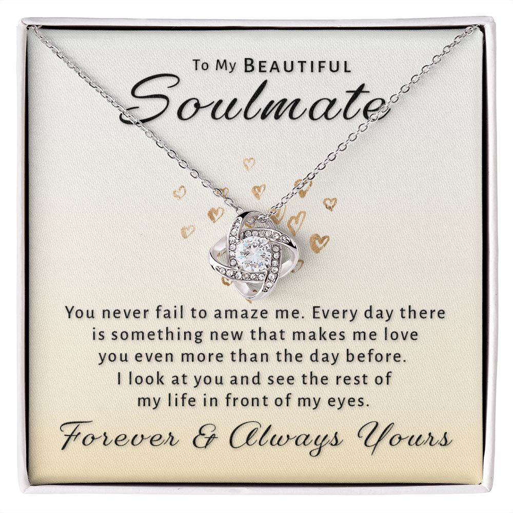 Gift For Soulmate - You Amaze Me Love Knot Necklace