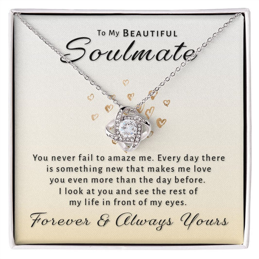 Gift For Soulmate - You Amaze Me Love Knot Necklace