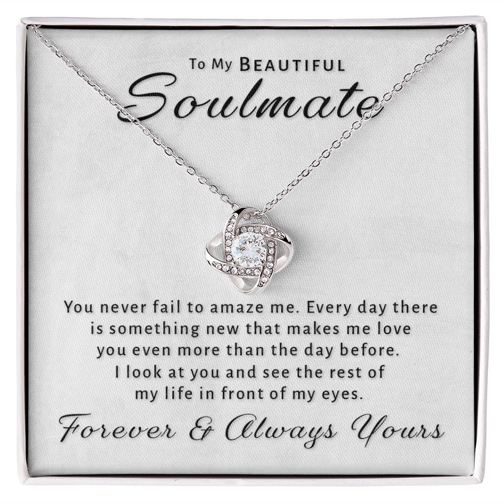 Gift For Soulmate - You Amaze Me Love Knot Necklace