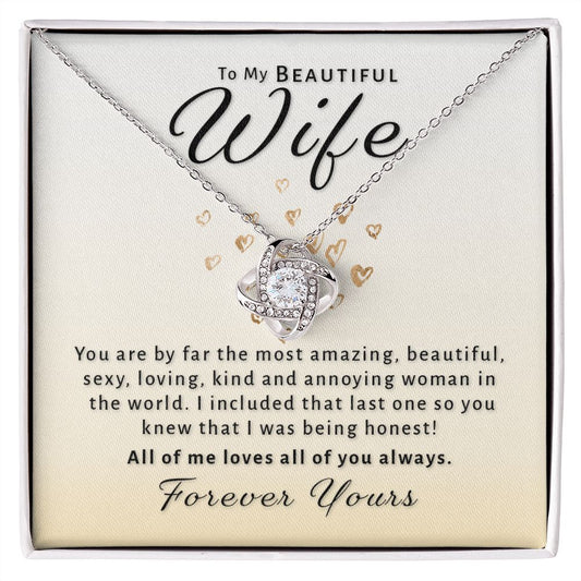 Gift For Wife - Most Amazing Love Knot Necklace