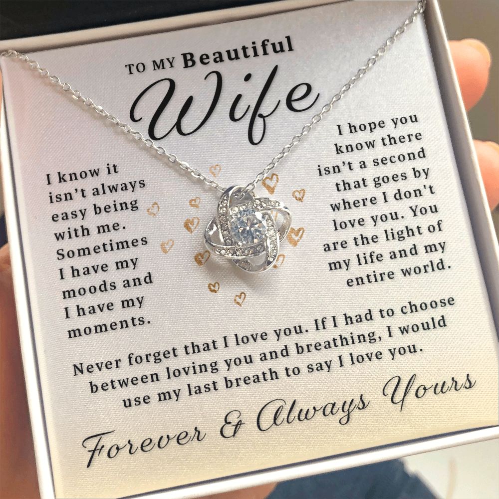 Gift For Wife - My Last Breath Love Knot Necklace