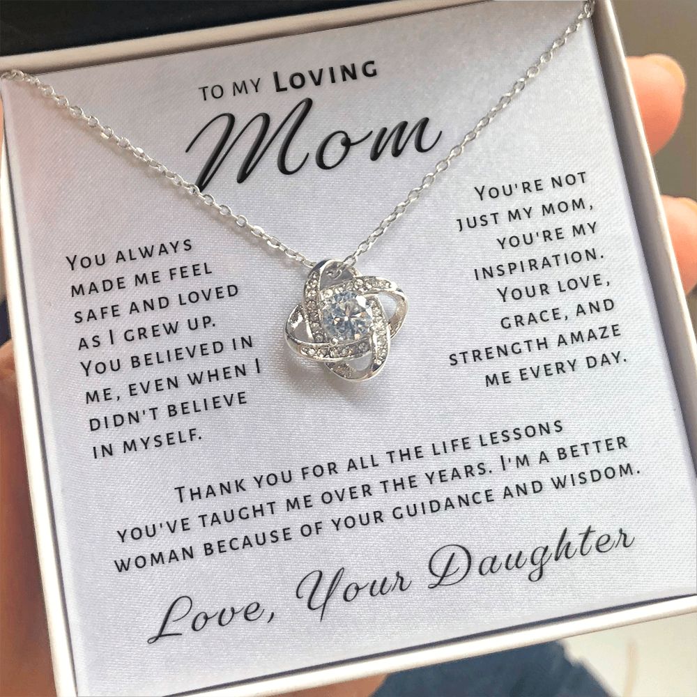 Gift for Mom From Daughter - My Inspiration Love Knot Necklace