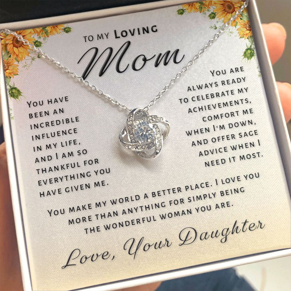 Gift for Mom From Daughter - Incredible Influence Love Knot Necklace