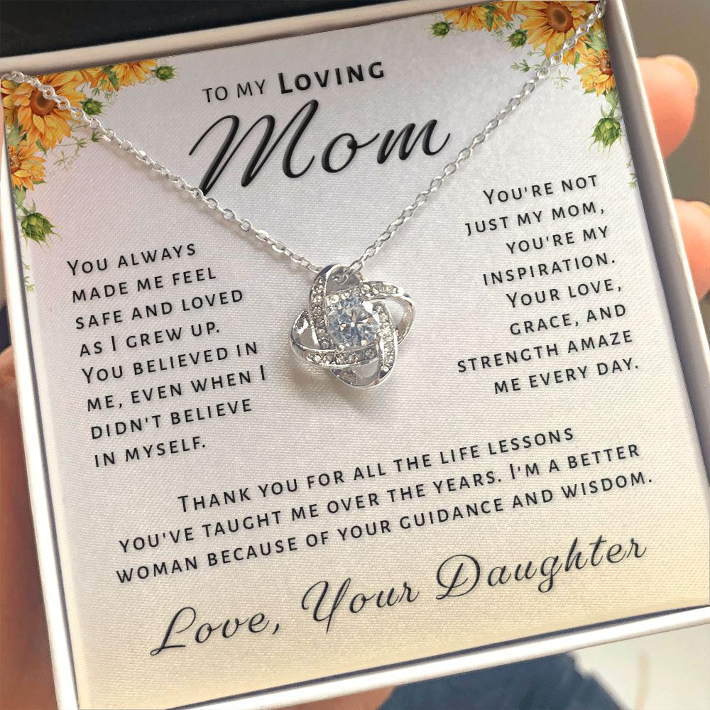 Gift for Mom From Daughter - My Inspiration Love Knot Necklace