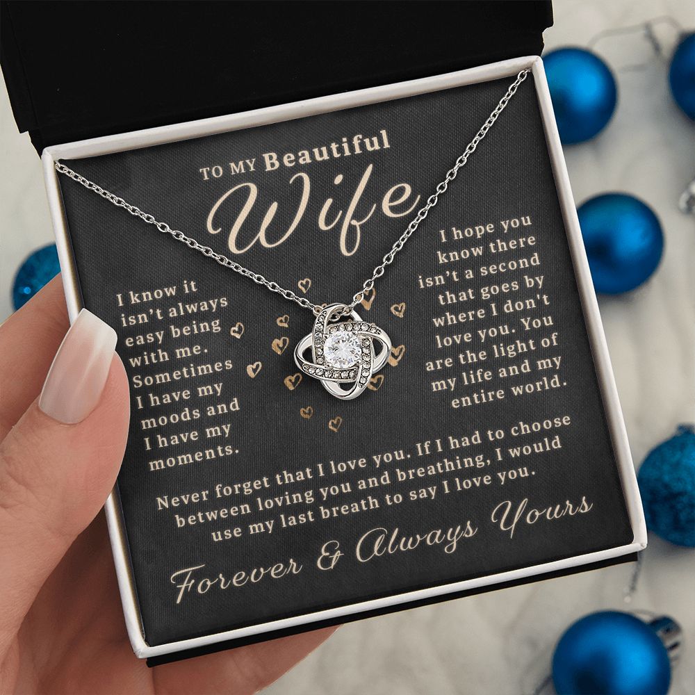 Gift For Wife - My Last Breath Love Knot Necklace