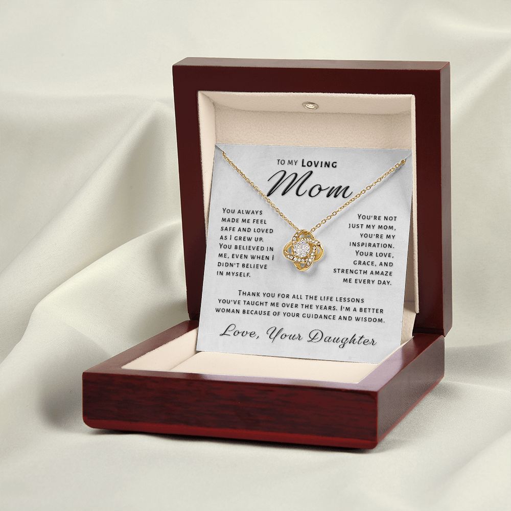 Gift for Mom From Daughter - My Inspiration Love Knot Necklace