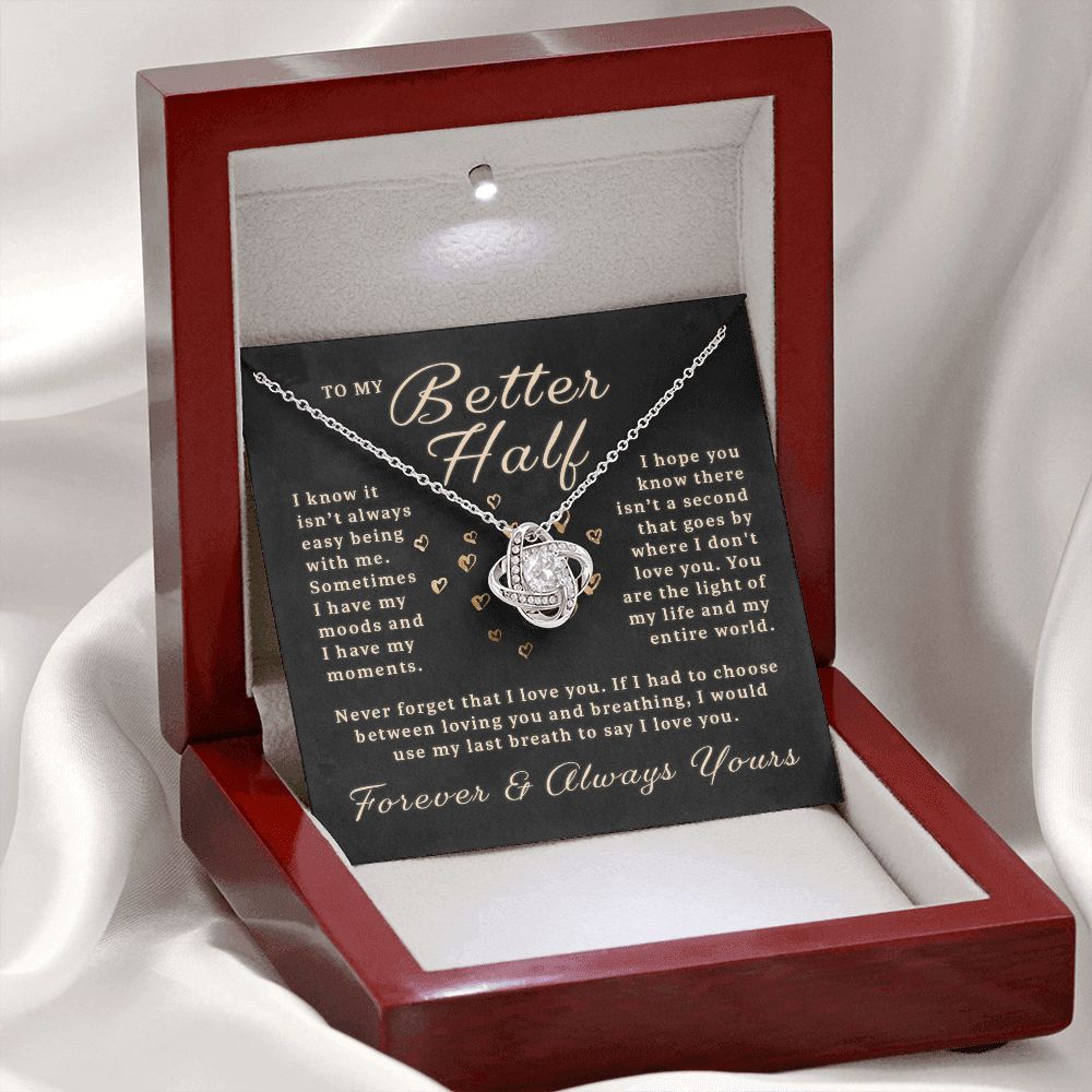 Gift For My Better Half - My Last Breath Love Knot Necklace