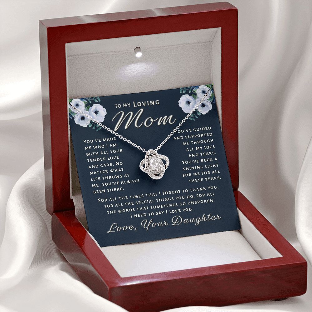 Gift for Mom From Daughter - Special Things Love Knot Necklace