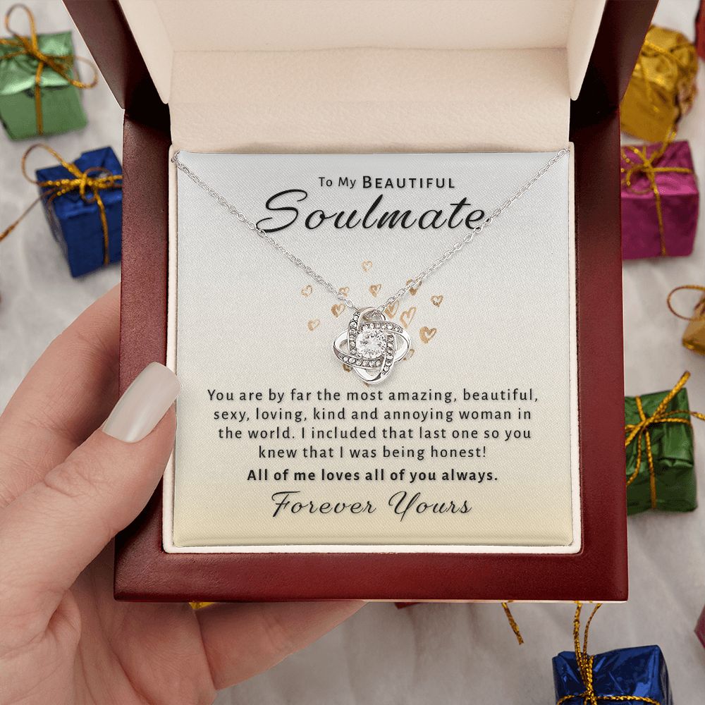 Gift For Soulmate - Most Amazing Love Knot Necklace