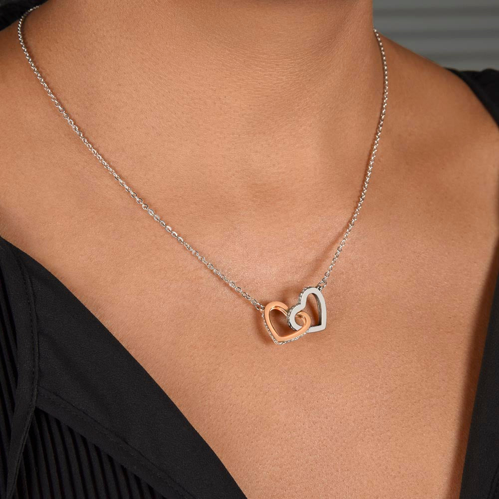 Gift for Military Sister - True Hero Interlocking Hearts Necklace