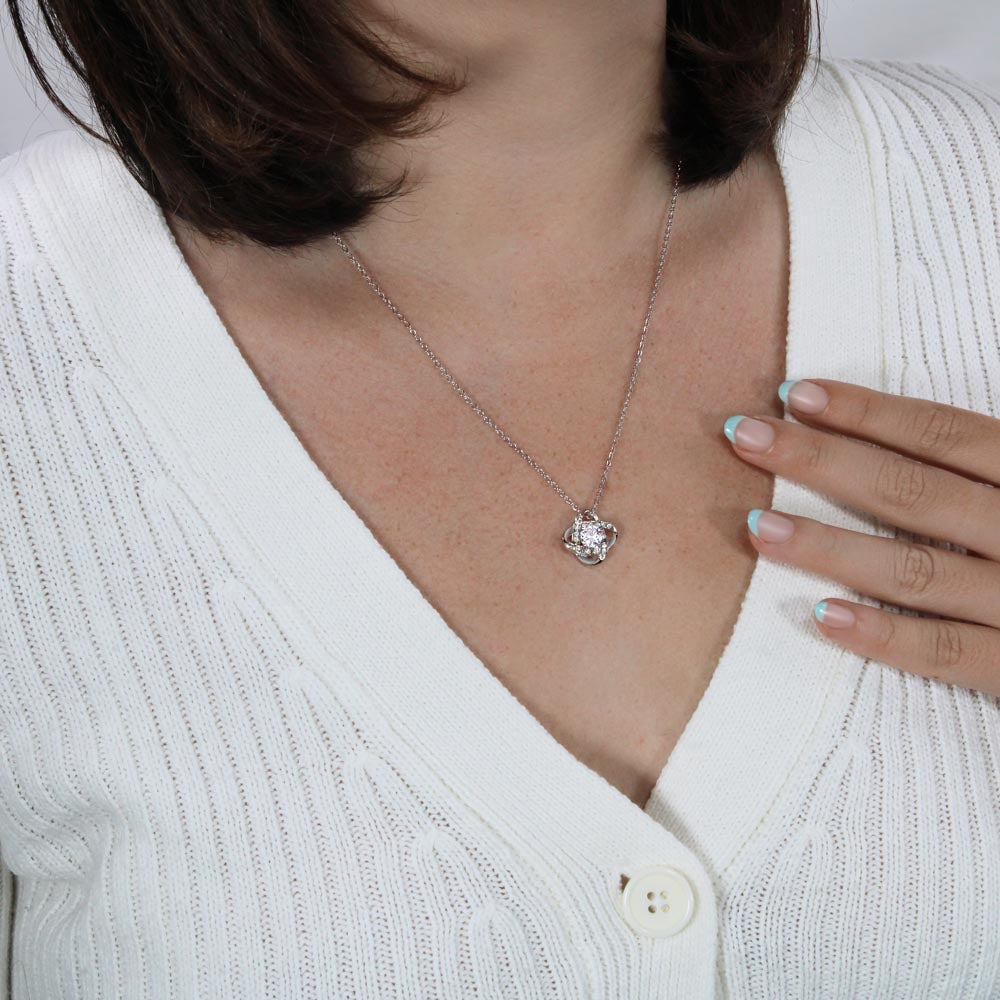 Gift For Future Wife - You Complete Me Love Knot Necklace