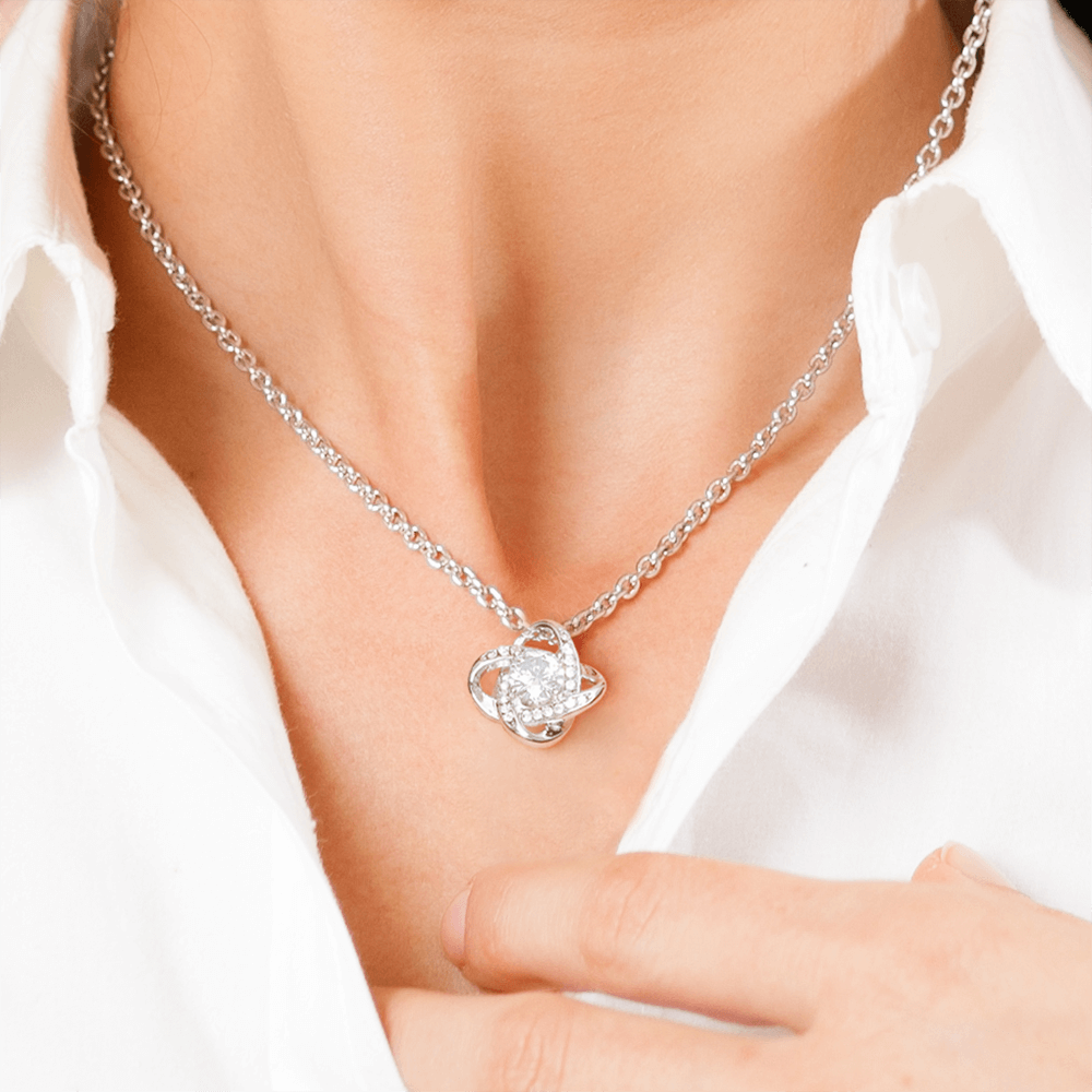 Gift For Future Wife - You Complete Me Love Knot Necklace