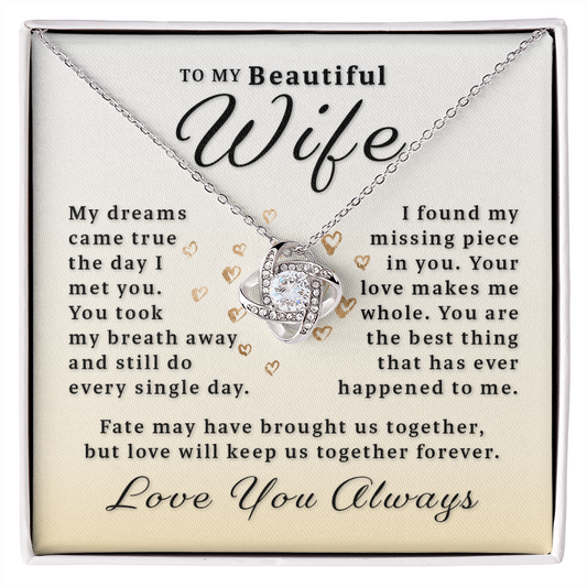 Gift For Wife - Forever Together Love Knot Necklace