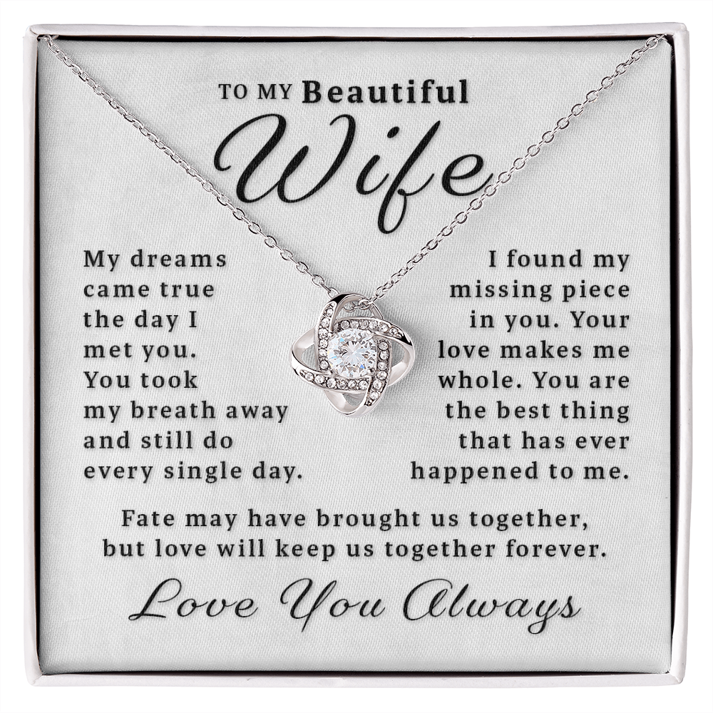 Gift For Wife - Forever Together Love Knot Necklace