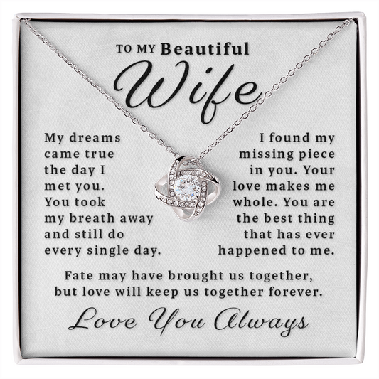 Gift For Wife - Forever Together Love Knot Necklace