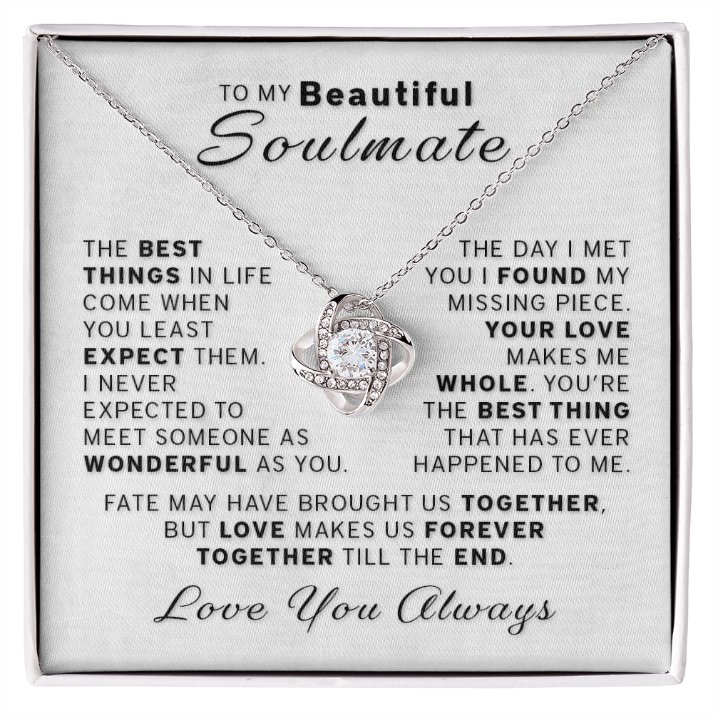 Gift For Soulmate - Forever Together Love Knot Necklace