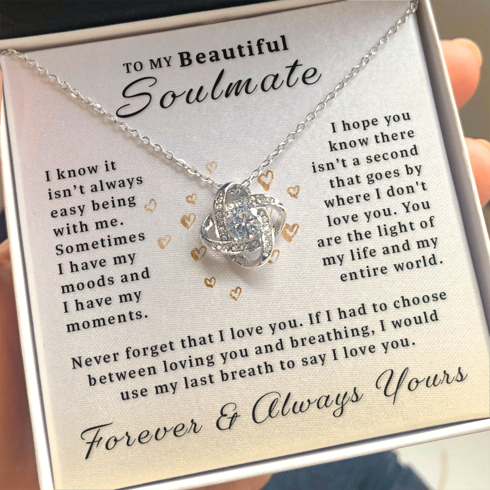 Gift For Soulmate - My Last Breath Love Knot Necklace