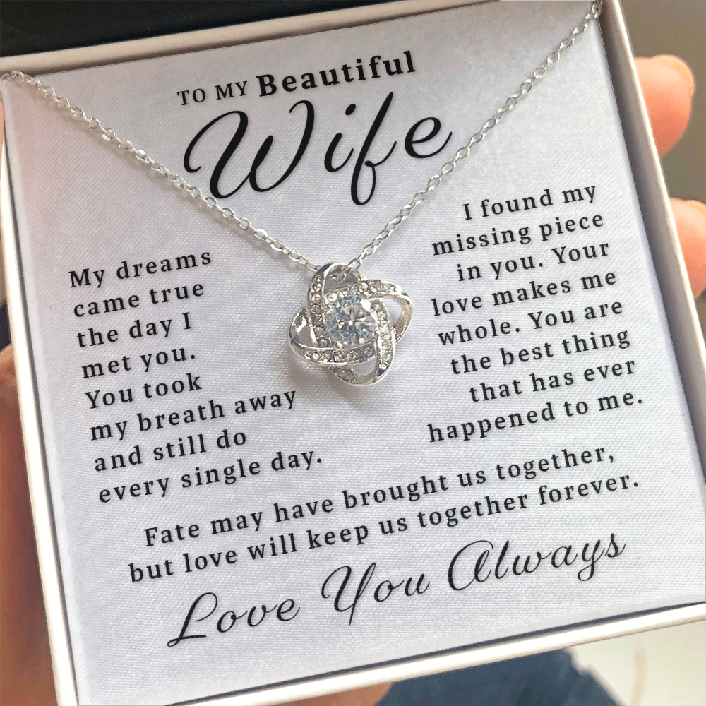 Gift For Wife - Forever Together Love Knot Necklace